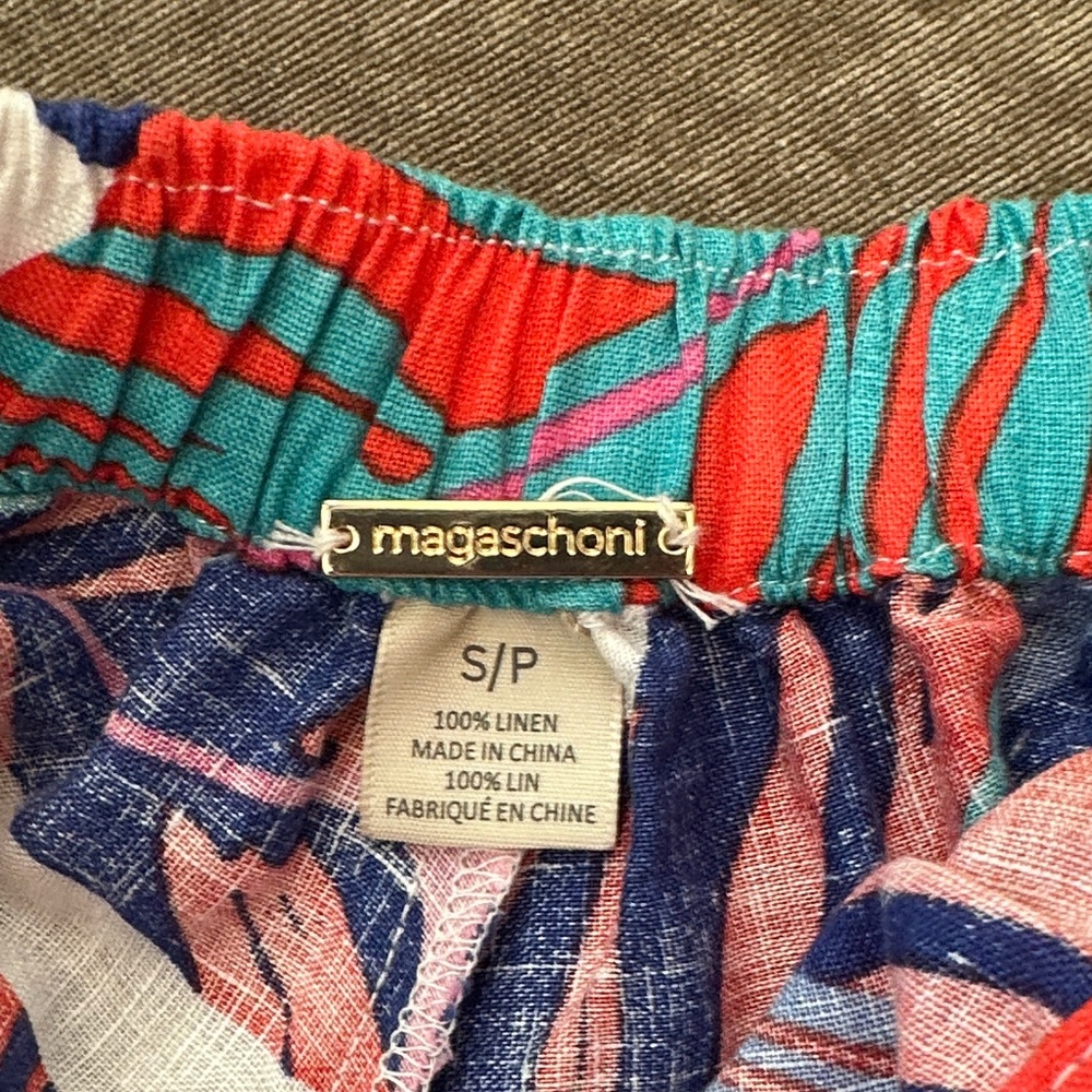 Magaschoni Multicolor Leaf Print Skirt - Picture 4 of 5